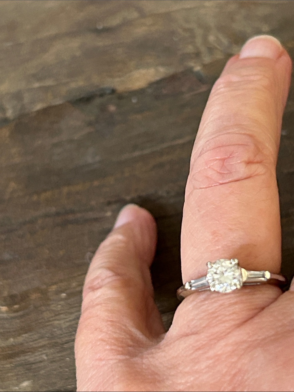 Natural Diamond Brilliant Cut Solitaire Engagement Ring